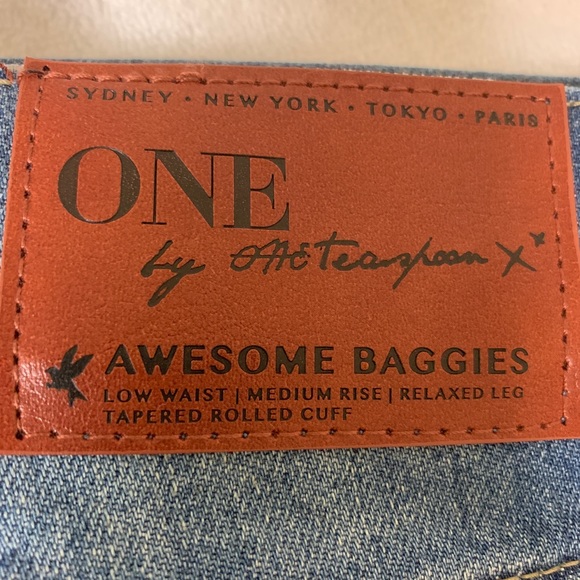 NWOT One Teaspoon Blue Cult Awesome Baggies - Picture 6 of 9